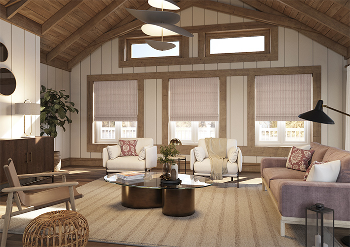 Emily Bond Oscar Stripe, Raspberry - Roman Blind - Image 6